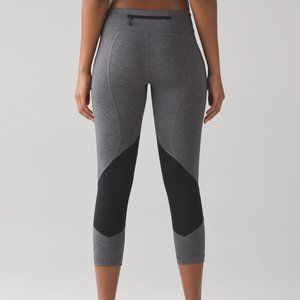 lululemon Pace Rival Crop 22" Heathered Grey sz4